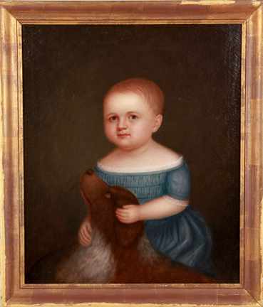 Appraisal: British or American school th century PORTRAIT OF CHILD WITH