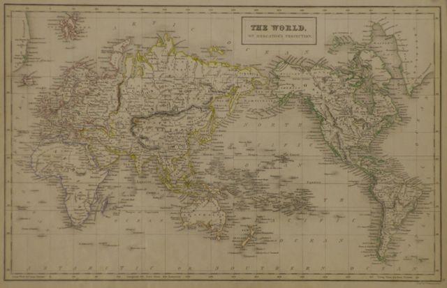 Appraisal: AIKMAN G Eng The World on Mercator's Projection Engraved map