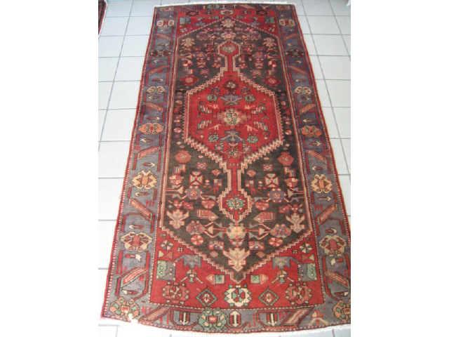 Appraisal: Heriz Persian Handmade Rug elaborate geometric designs ' x '