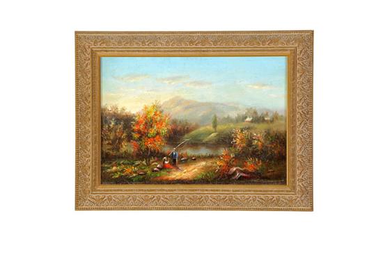 Appraisal: AUTUMNAL LANDSCAPE AMERICAN SCHOOL LATE TH-EARLY TH CENTURY Oil on