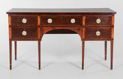 Appraisal: Fine Federal Inlaid Sideboard attributed to Winchester Virginia circa inlaid