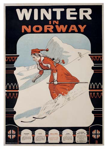 Appraisal: A B WINTER IN NORWAY Circa x inches Petersen Waitz