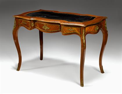 Appraisal: Louis XV style bureau plat The shaped rectangular top with