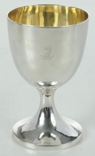 Appraisal: George III English Silver Goblet London typical form gilt interior