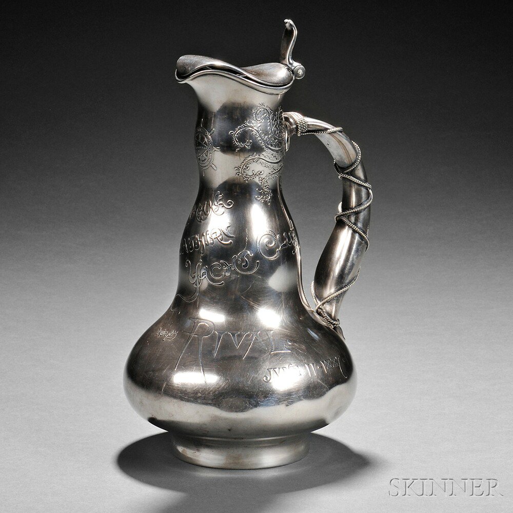 Appraisal: Whiting Sterling Silver Seawanhaka Corinthian Yacht Club Trophy Claret Jug