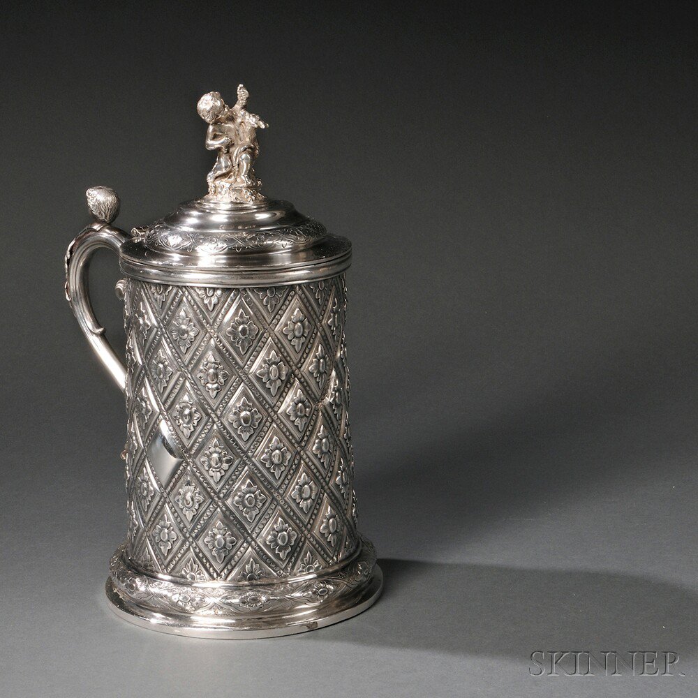 Appraisal: Russian Large Silver Covered Tankard St Petersburg - Grachev Brothers