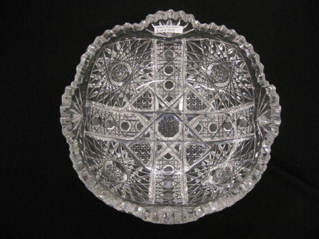 Appraisal: Brilliant Period Cut Glass Bowl cane panelled starbursts diameter