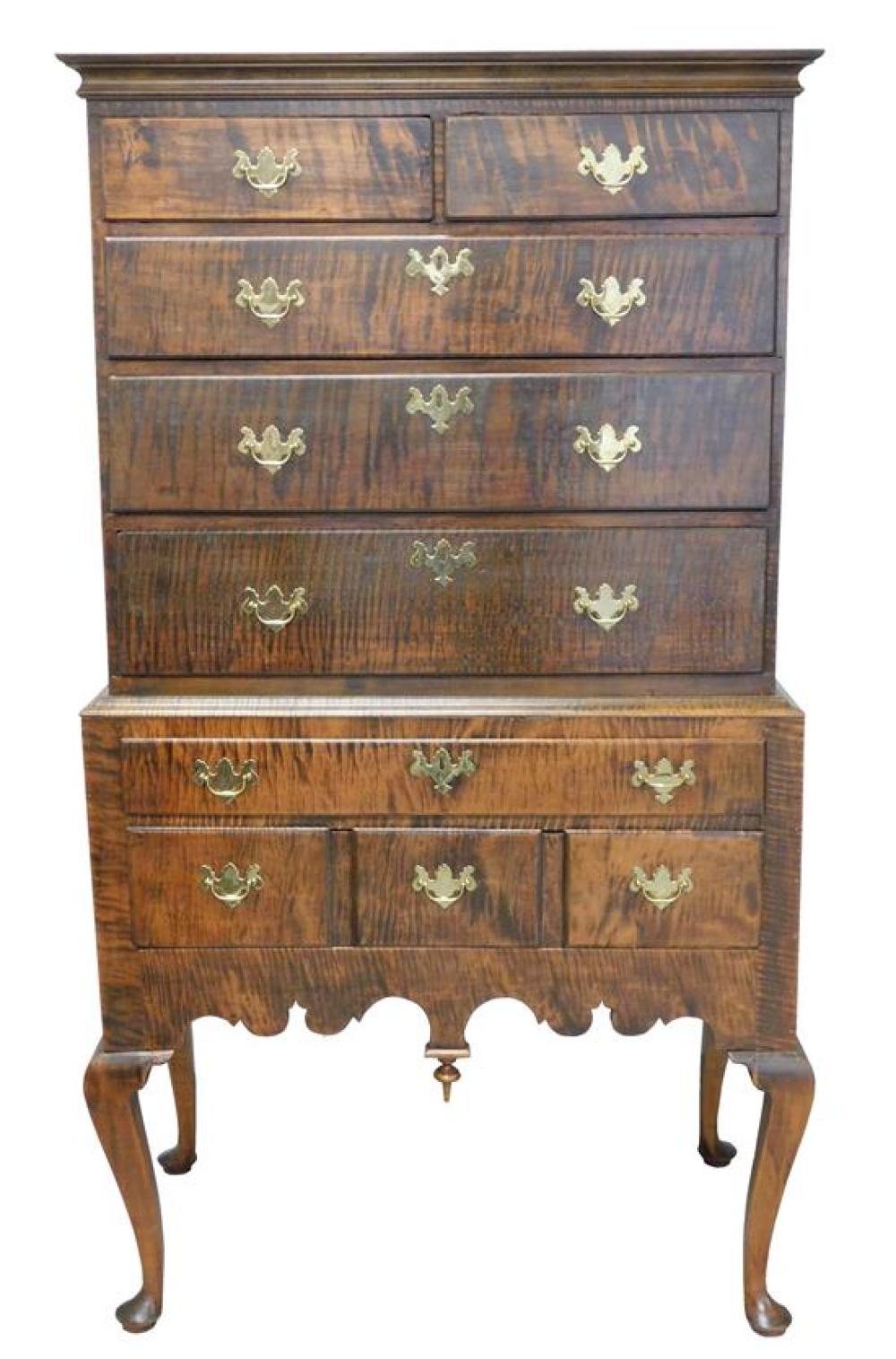 Appraisal: American high chest th C elements with alterations and restorations