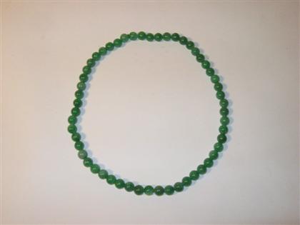 Appraisal: Chinese green jade bead necklace th century