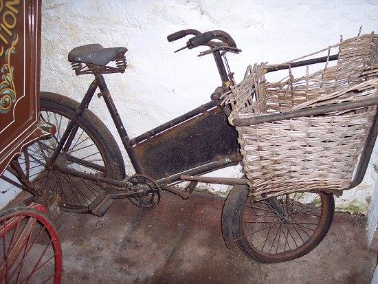 Appraisal: A delivery boy's bicycle the front fitted a large wicker