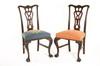 Appraisal: SIDE CHAIRS - Pair of carved mahogany Centennial era Chippendale