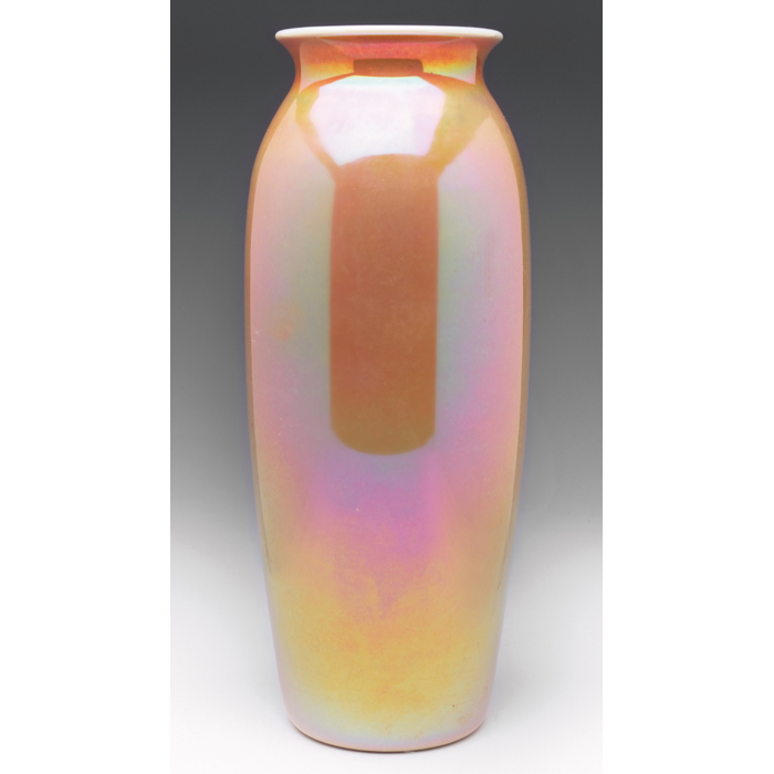 Appraisal: Imperial vase tapered shape in a colorful luster unmarked w