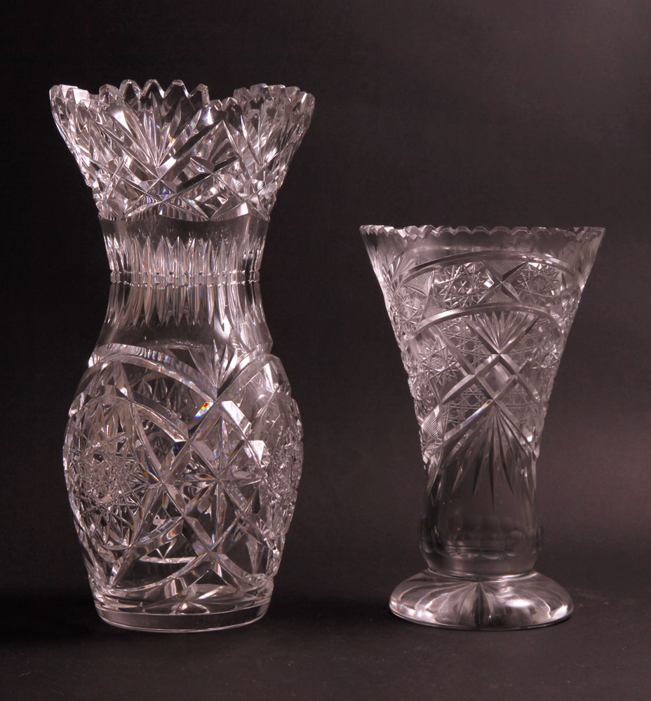 Appraisal: - Lot of Cut Glass Objects Lot of five cut