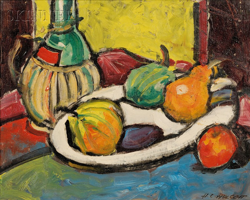 Appraisal: Harold C Wolcott American - Still Life with Fruit and