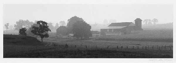 Appraisal: George Tice American born Farm in Mist Lancaster PA Gelatin