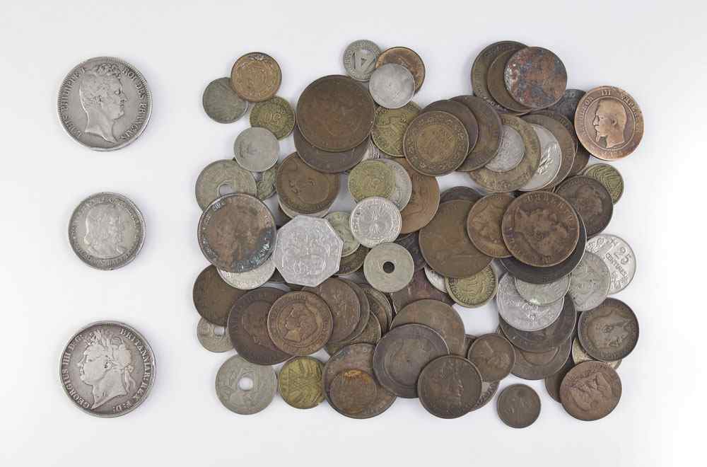 Appraisal: A COLLECTION OF FOREIGN COINS A eclectic collection of approx