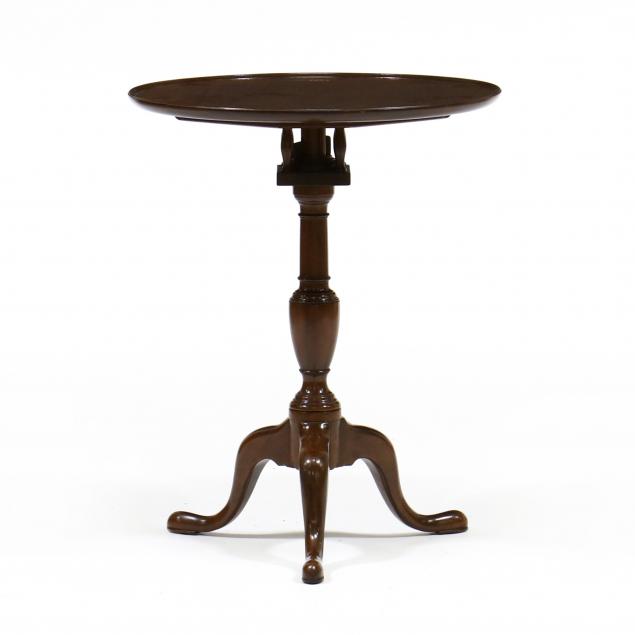 Appraisal: KITTINGER COLONIAL WILLIAMSBURG RESTORATION QUEEN ANNE STYLE TILT TOP CANDLESTAND