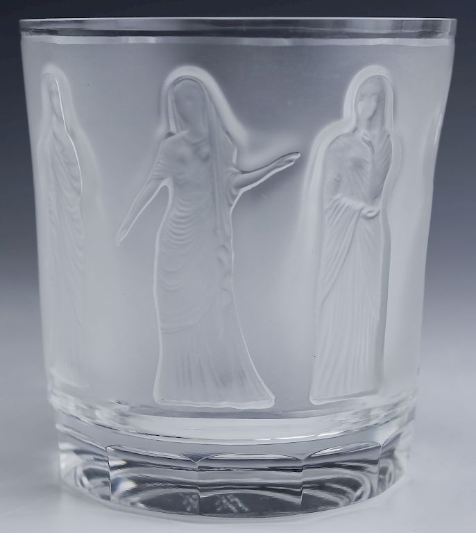 Appraisal: Lalique French Crystal Femmes Antiques Tumbler Cup Guaranteed Authentic Lalique