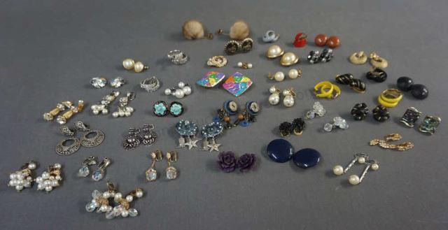 Appraisal: Estate Vintage Clip On Earrings Fashion Jewelry pound Includes some