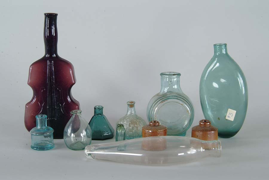 Appraisal: LOT OF ELEVEN MISCELLANEOUS BOTTLES Lot includes purple violin bottle