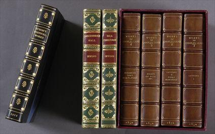 Appraisal: LEATHER BINDINGS - GROUP OF BOOKS IN FINE LEATHER BINDINGS