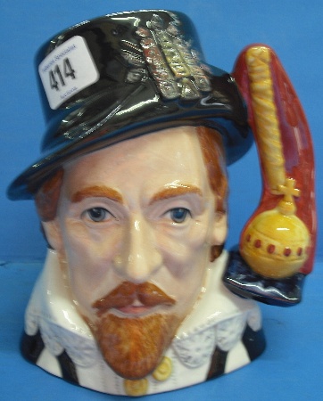 Appraisal: Royal Doulton Large Character Jug King James I D Boxed