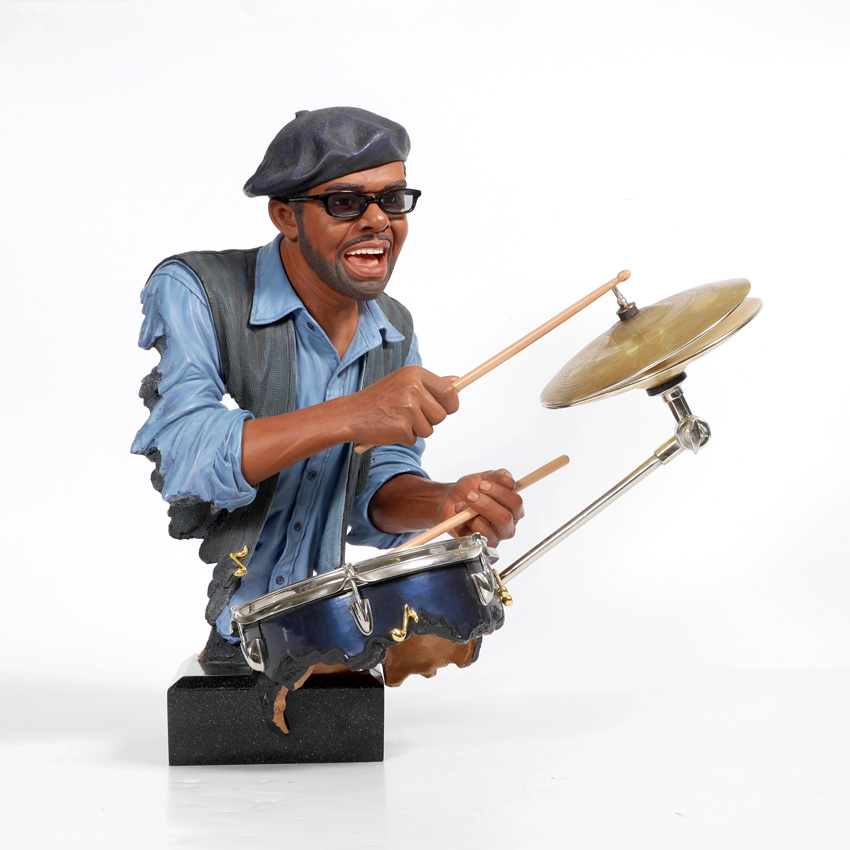 Appraisal: WILLITTS DESIGNS COOL CAT JAZZ DRUMMER SCULPTURE Entitled ''Cool Cat''