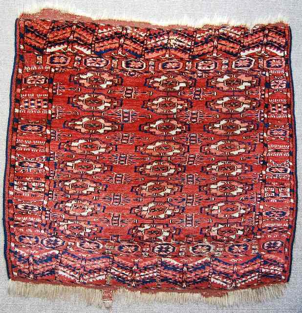 Appraisal: A TEKKE RUG th Century three rows of guls on