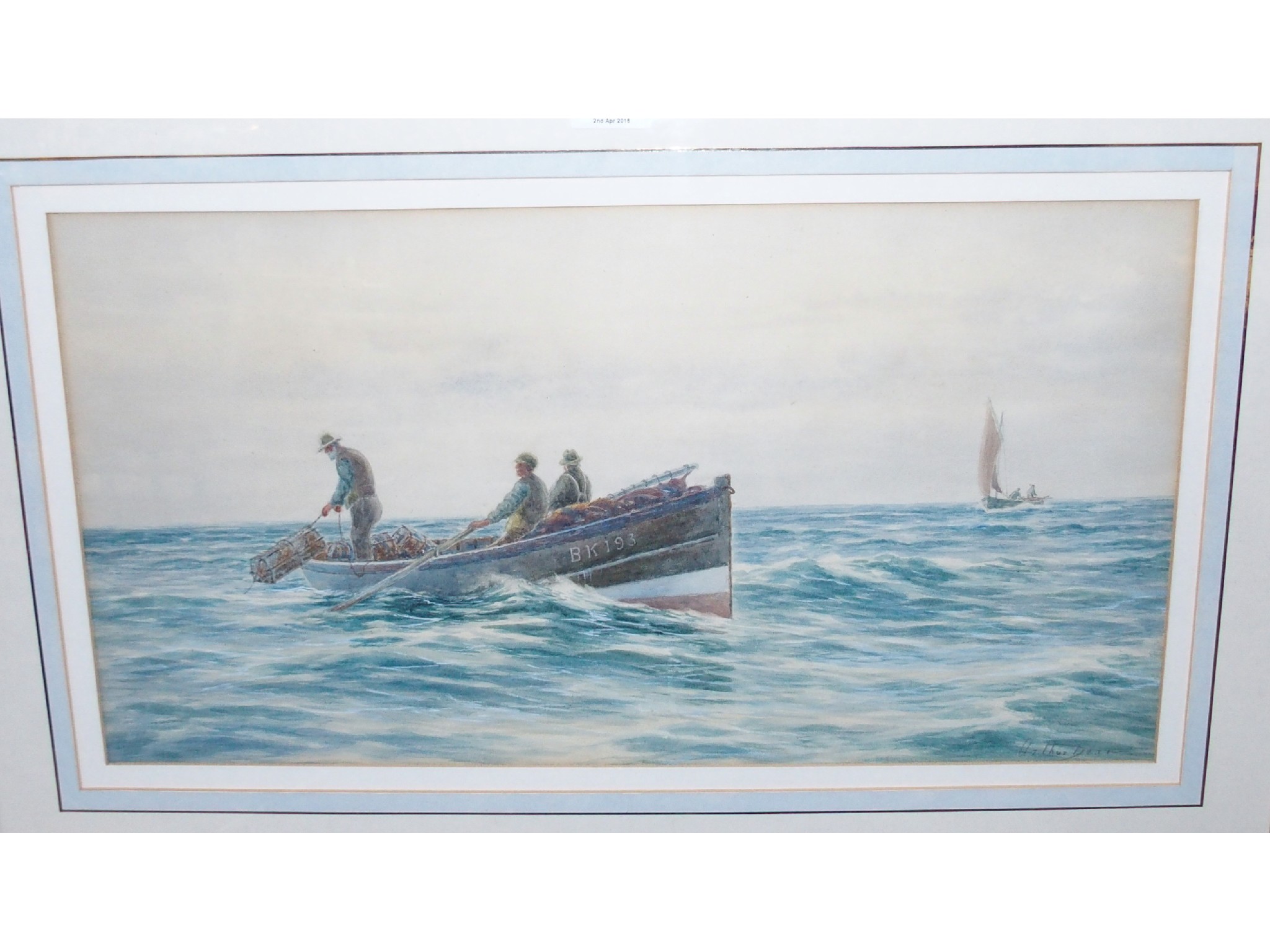 Appraisal: ARTHUR DEAR Dropping the creels signed watercolour