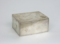 Appraisal: A Russian Silver Cigar Box dated Engraved on interior of