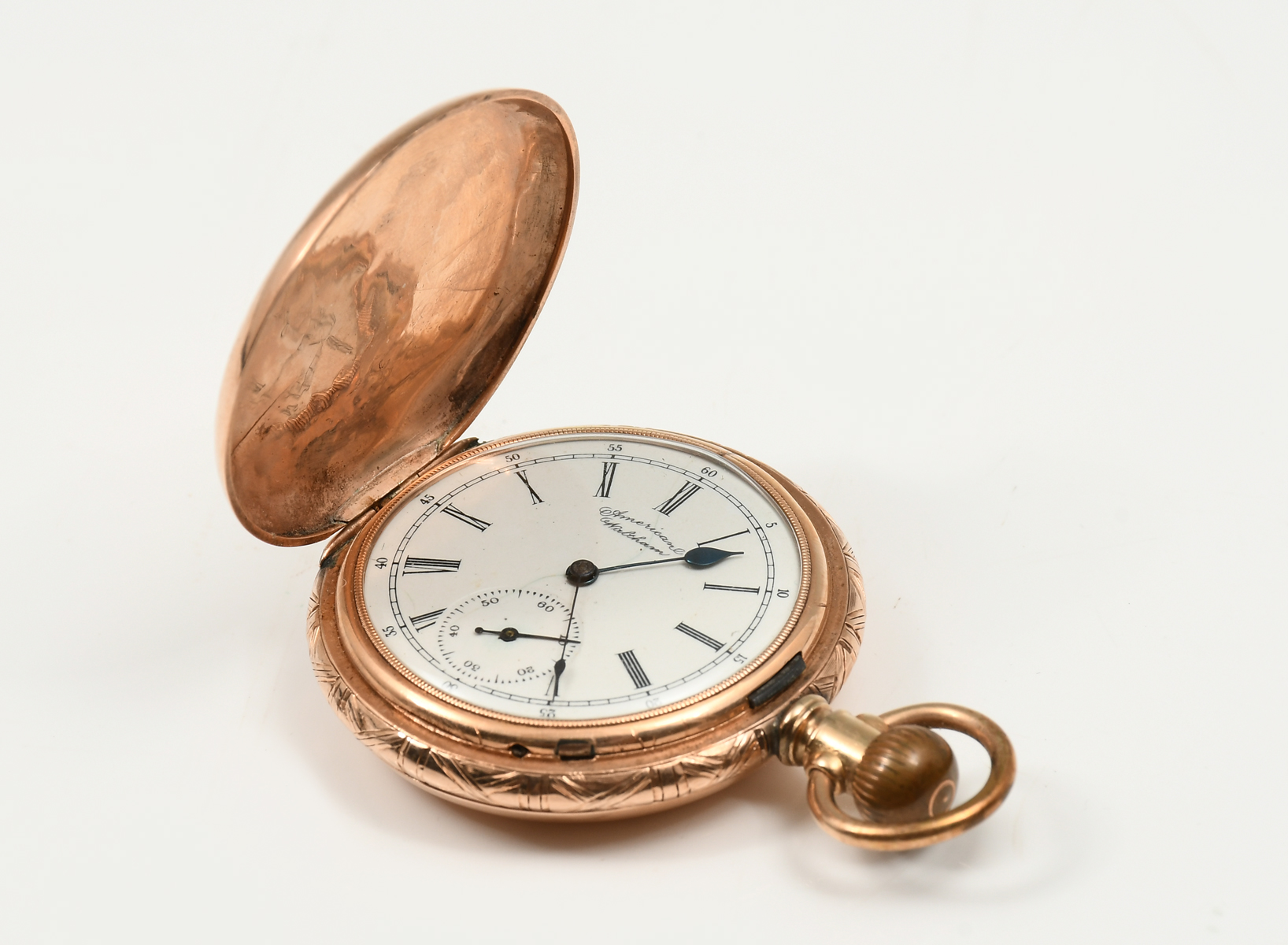 Appraisal: AMERICAN WALTHAM WATCH CO GOLD HUNT CASE POCKET WATCH Almost