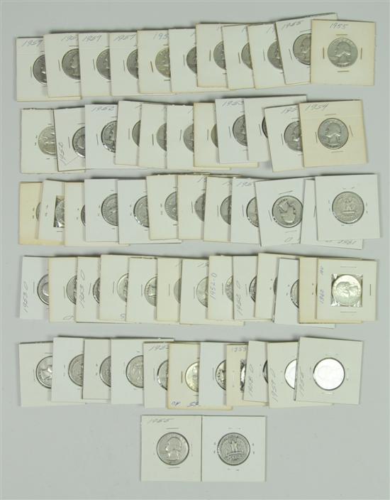 Appraisal: Washington Quarters Dates range - many with mint marks Grades