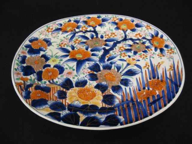 Appraisal: Imari Porcelain Oval Platter rich floral '' x '' excellent