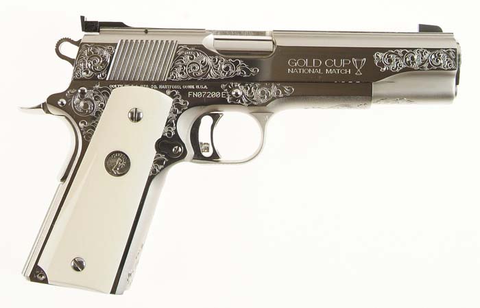 Appraisal: FACTORY ENGRAVED COLT MARK IV SERIES GOLD CUP NATIONAL MATCH