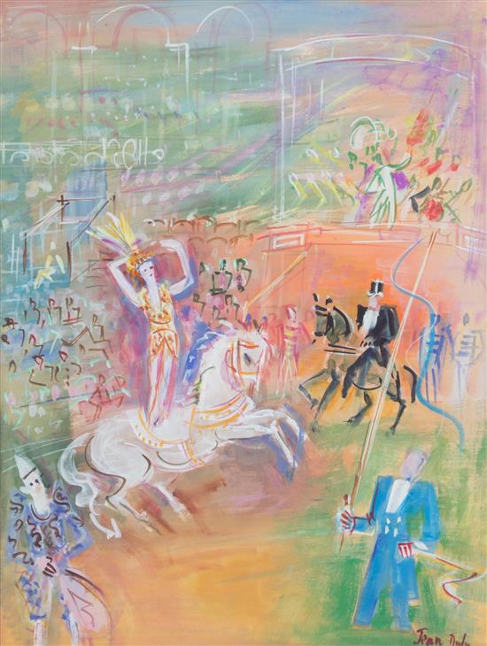 Appraisal: Sale Lot Jean Dufy French - Le Cirque gouache on