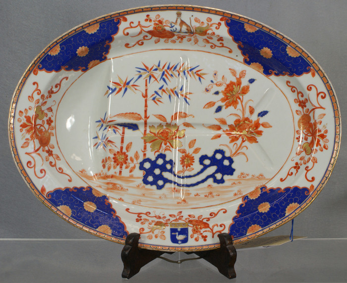 Appraisal: Chinese Export large oval well and tree platter W Arms