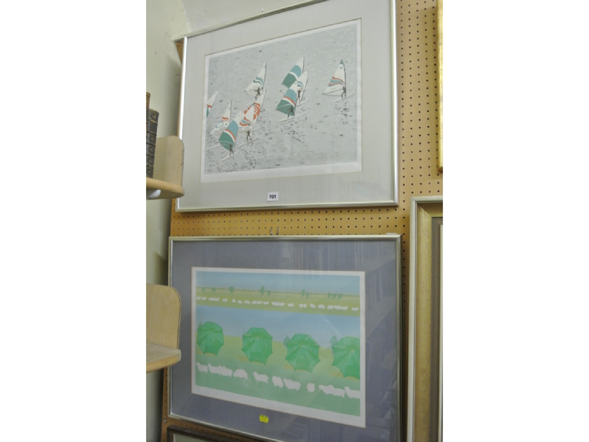 Appraisal: Two signed coloured limited edition screen type prints by Ariel