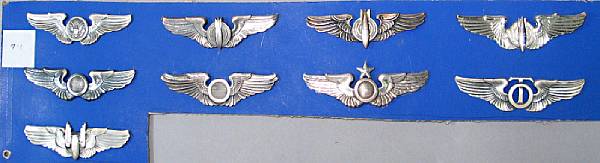 Appraisal: A lot of World War era aviation wings Comprising Air