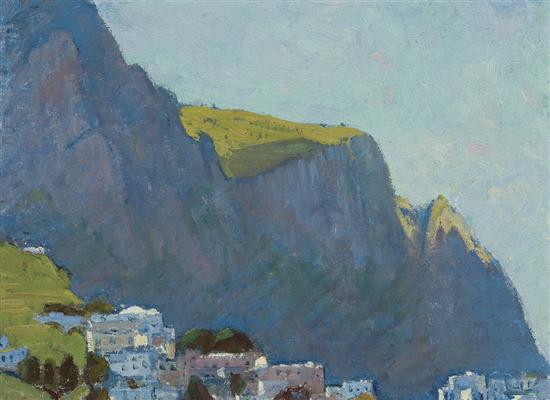 Appraisal: GERTRUDE FISKE American - Capri oil on canvas board signed