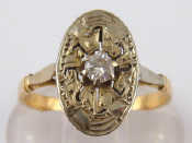 Appraisal: A yellow metal tests carat gold diamond ring diamond approx