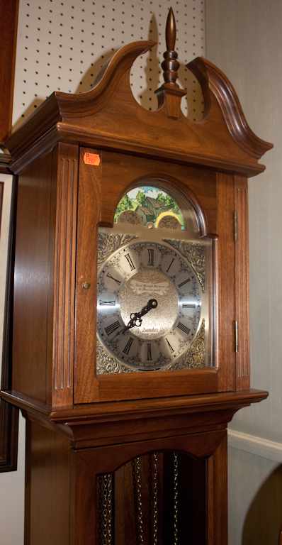 Appraisal: Daneker federal style mahogany tall-case clock Estimate - No condition