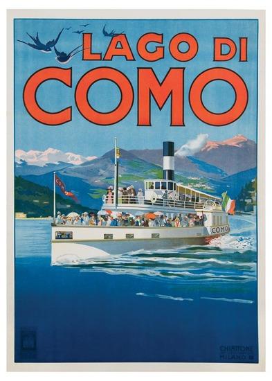 Appraisal: ANONYMOUSLAGO DI COMO lithograph in colors c condition A printed