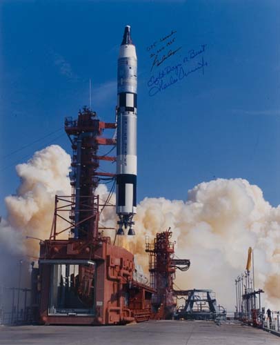 Appraisal: Gemini Launch An extremely clear large format color photograph of