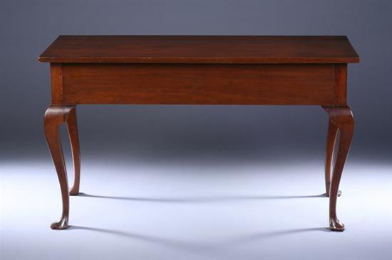 Appraisal: QUEEN ANNE MAHOGANY SIDE TABLE th century with replaced plinth