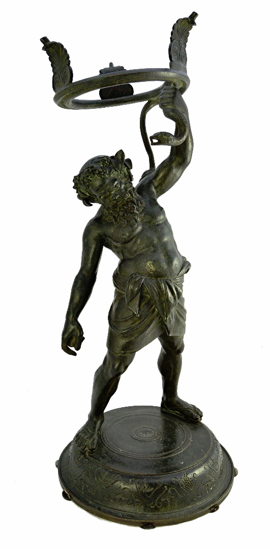 Appraisal: An Italian bronze figure of Silenus dated cast from a