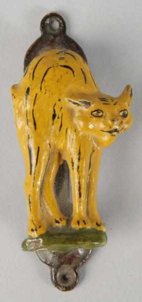 Appraisal: Brass Cat Doorknocker Description Attributed to Greenblatt Studio With original