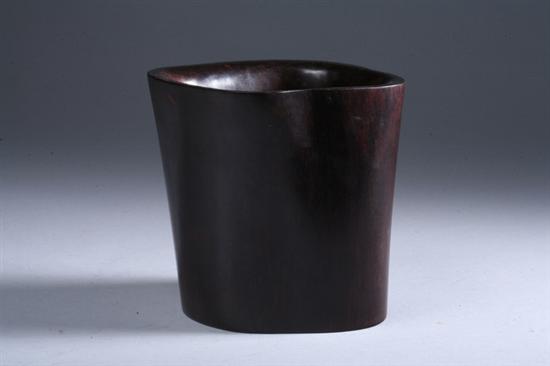 Appraisal: CHINESE ZITAN BRUSH HOLDER - in high