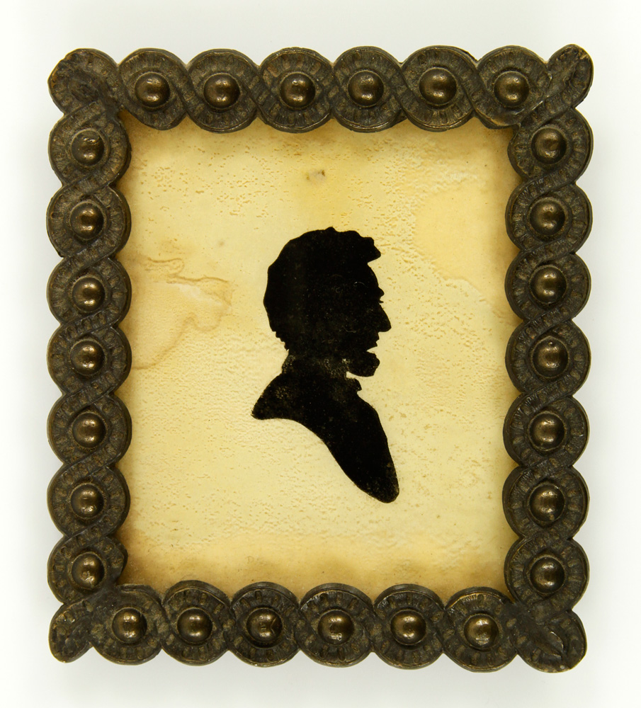 Appraisal: - Miniature Abraham Lincoln Silhouette Miniature Abraham Lincoln silhouette circa