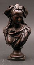 Appraisal: Jean-Louis Gregoire French - Bronze bust of France weeping over