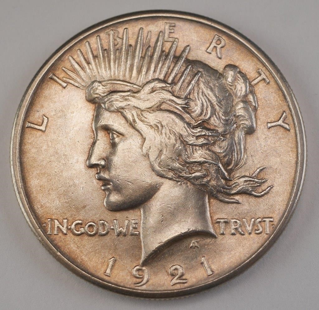 Appraisal: High Relief US Peace Silver Dollar AU in our opinion